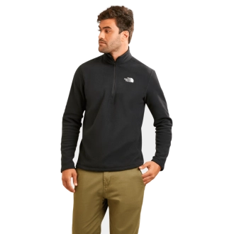 The North Face - Fleece Masculino TKA 100 Glacier 1/4 Zip TNF Black