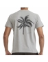 Camiseta Coqueiro Masculina - Cinza com Preto