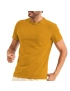 Camiseta Masculina Bolso Mostarda - Básica
