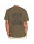 Camiseta Masculina  Safari Hipopótamo Marrom