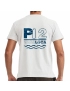Camiseta Masculina Leblon P12  Branca com Azul 