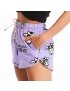 Short Feminino Praia Lavanda Não Aguenta Bebe Leite Cós Elástico 