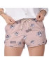 Short Feminino Praia Marrom Pastel Não Aguenta Bebe Leite Cós Elástico 