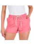 Short Feminino Praia Liso Revelação Líbano Salmão Cós Elástico