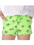 Short Feminino Praia Verde Neon Não Aguenta Bebê Leite Cós Elástico