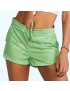 Short Feminino Praia Verde Abacate Tom Sobre Tom Cós Liso 