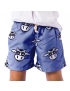 Short Infantil Praia Masculino Azul Caneta Vaca Lôca