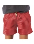 Short Infantil Praia Masculino Vermelho Vintage Geométrico