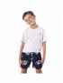 Short Infantil Praia Masculino Azul Marinho Não Aguenta Bebe Leite