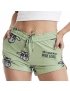 Short Feminino Praia Verde Não Aguenta Bebe Leite Cós Liso