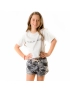 Short Infantil Praia Feminino Preto Camuflado 